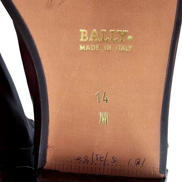 14D Vintage NEW Bally Calfskin Leather Dress Boots Burgundy Brown Italy with Box - Picture 13 of 16